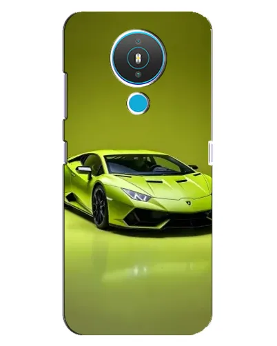 Чехол для Nokia 1.4 с картинкой «Салатовый Lamborghini Huracan»