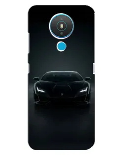 Чехол для Nokia 1.4 с картинкой «Черный Lamborghini Aventador»