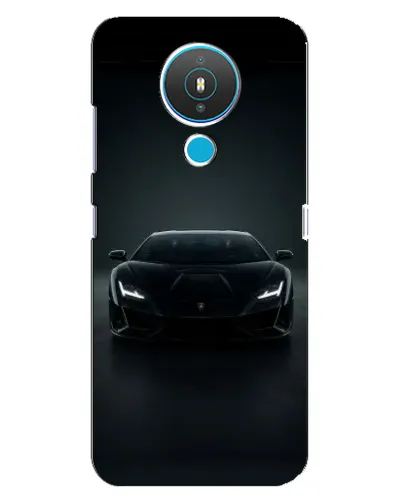 Чехол для Nokia 1.4 с картинкой «Черный Lamborghini Aventador»
