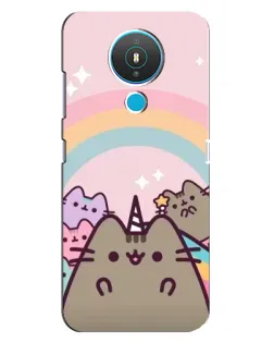 Чехол для Nokia 1.4 с картинкой «Единорог Pusheen»