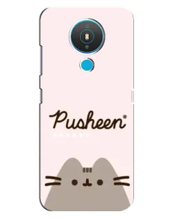 Чехол для Nokia 1.4 с картинкой «Pusheen логотип»