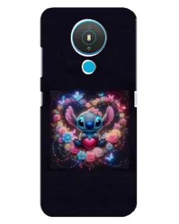 Чехол для Nokia 1.4 с картинкой «Stitch в цветах»