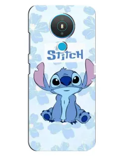 Чехол для Nokia 1.4 с картинкой «Stitch среди цветов»