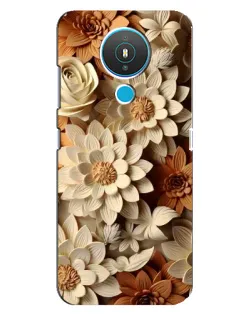 Чохол для Nokia 1.4 з картинкою «Бежевий флористичний декор» Чохол для Nokia 1.4 з картинкою «Бежевий флористичний декор»
