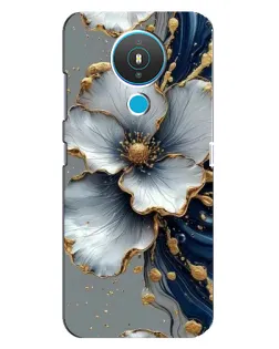 Чохол для Nokia 1.4 з картинкою «Біла квітка та золотий флюїд» Чохол для Nokia 1.4 з картинкою «Біла квітка та золотий флюїд»
