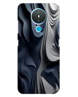 Чохол для Nokia 1.4 з картинкою «Об'ємні сині складки»