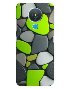 Чехол для Nokia 1.4 с картинкой «Яркая неоновая галька»