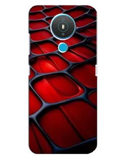 Чехол для Nokia 1.4 с картинкой «Красная глянцевая сетка»