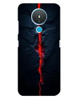 Чехол для Nokia 1.4 с картинкой «Kрасная лавовая трещина»