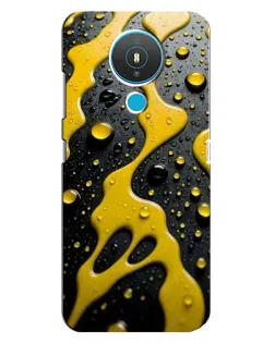 Чехол для Nokia 1.4 с картинкой «Жидкое желтое золото»