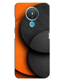 Чехол для Nokia 1.4 с картинкой «Геометрия оранжевых кругов»