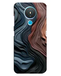 Чехол для Nokia 1.4 с картинкой «Цветные волны каньона»