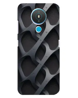 Чехол для Nokia 1.4 с картинкой «Объемное серое плетение»
