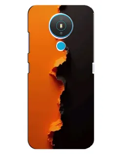 Чехол для Nokia 1.4 с картинкой «Оранжевый разлом»