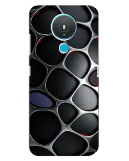 Чехол для Nokia 1.4 с картинкой «Объемная темная решетка»