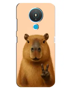 Чохол для Nokia 1.4 з картинкою «Капібара вікторія»