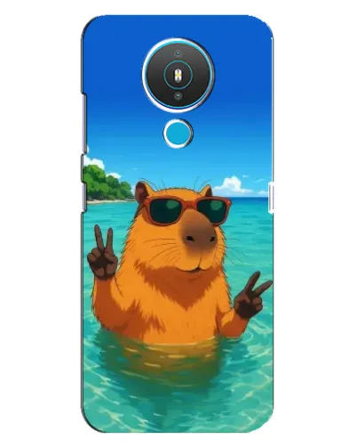 Чехол для Nokia 1.4 с картинкой «Морская капибара»