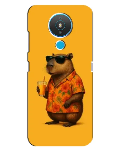 Чехол для Nokia 1.4 с картинкой «Капибара на отдыхе»