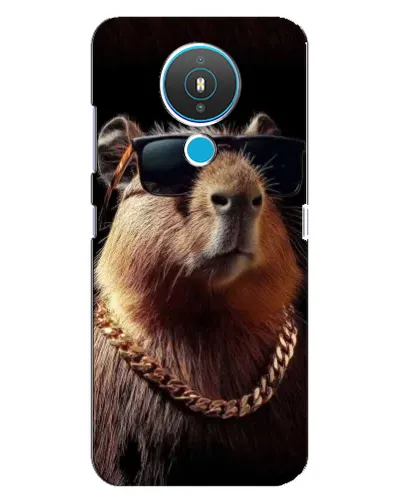 Чехол для Nokia 1.4 с картинкой «Капибара золотая цепь»