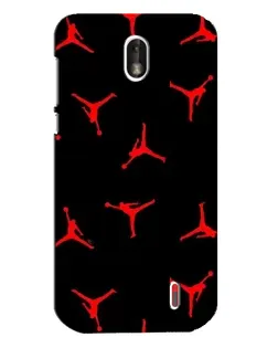 Чехол для Nokia 1 с картинкой «Jordan Red Pattern»