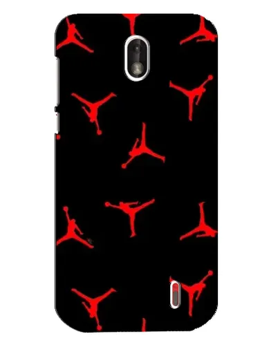 Чехол для Nokia 1 с картинкой «Jordan Red Pattern»