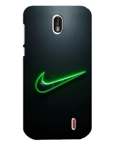 Чехол для Nokia 1 с картинкой «Неоновый контур Nike»