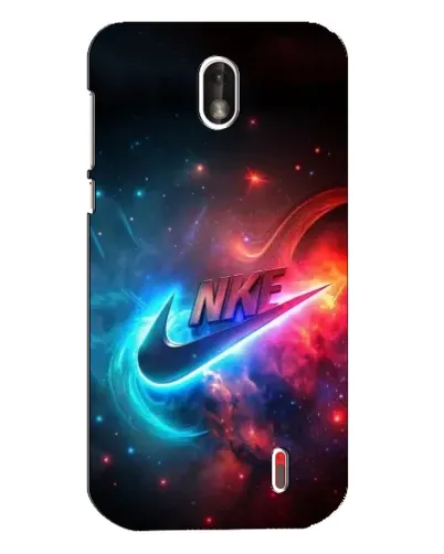 Чехол для Nokia 1 с картинкой «Огненный логотип Nike»