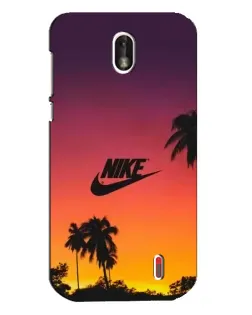 Чехол для Nokia 1 с картинкой «Nike на закате солнца»