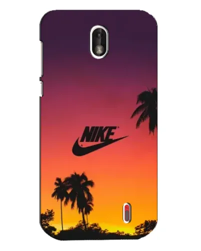 Чехол для Nokia 1 с картинкой «Nike на закате солнца»