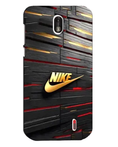 Чехол для Nokia 1 с картинкой «Золотой Nike на металле»