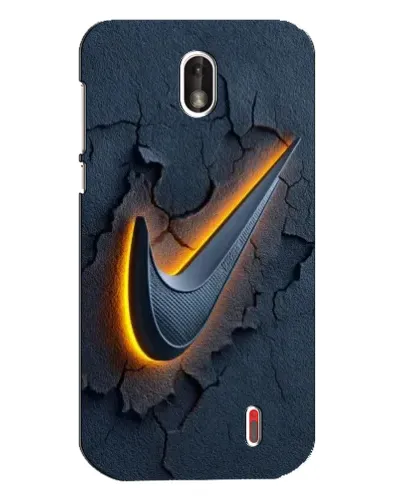 Чехол для Nokia 1 с картинкой «Объемный логотип Найк»
