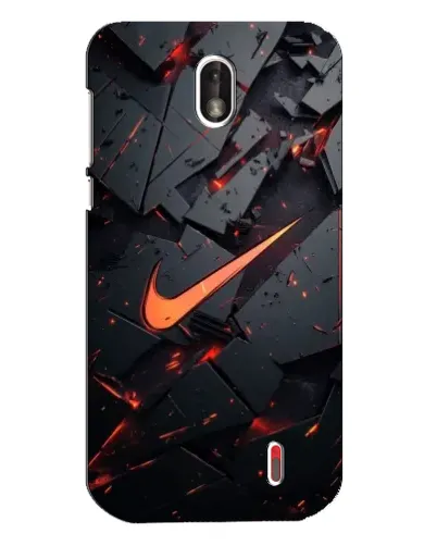 Чехол для Nokia 1 с картинкой «Nike — эффект разломов»