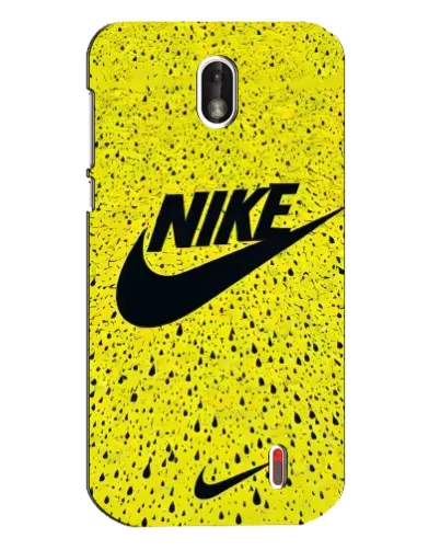 Чехол для Nokia 1 с картинкой «Желтый текстурный Nike»