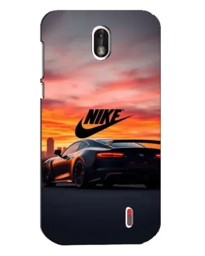 Чехол для Nokia 1 с картинкой «Nike и суперкар»