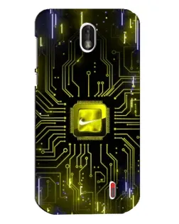 Чехол для Nokia 1 с картинкой «Nike — золотая искра»
