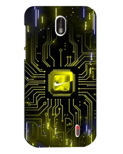 Чехол для Nokia 1 с картинкой «Nike — золотая искра»
