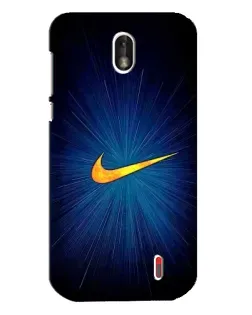 Чехол для Nokia 1 с картинкой «Синий пульс Nike»