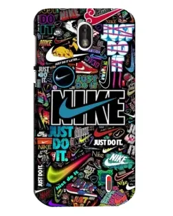 Чехол для Nokia 1 с картинкой «Яркий коллаж Nike»