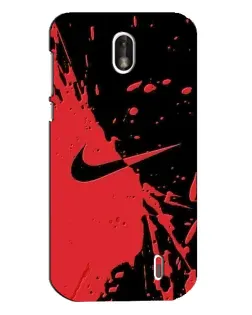 Чехол для Nokia 1 с картинкой «Красные брызги Nike»