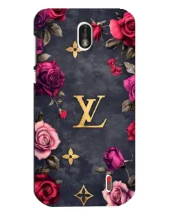 Чехол для Nokia 1 с картинкой «Цветочный Louis Vuitton»