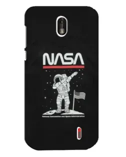 Чехол для Nokia 1 с картинкой «NASA — шагаем по Луне»