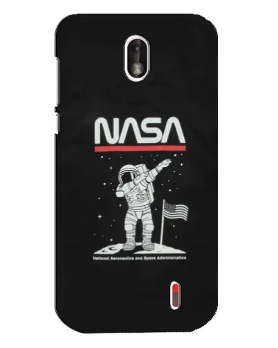 Чехол для Nokia 1 с картинкой «NASA — шагаем по Луне»