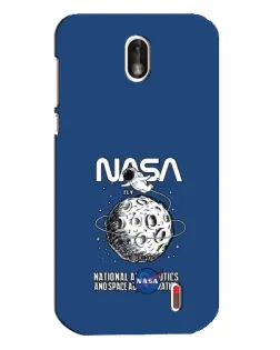 Чехол для Nokia 1 с картинкой «NASA — лунная миссия»
