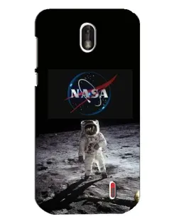 Чехол для Nokia 1 с картинкой «Астронавт на Луне»