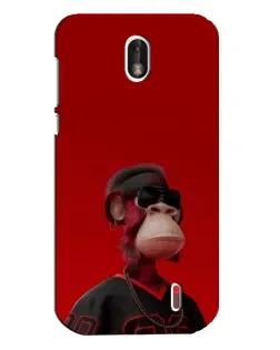 Чехол для Nokia 1 с картинкой «Bored Ape в красном»