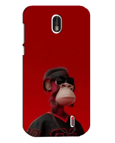 Чехол для Nokia 1 с картинкой «Bored Ape в красном»