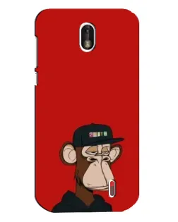 Чехол для Nokia 1 с картинкой «Bored Ape — красный фон»