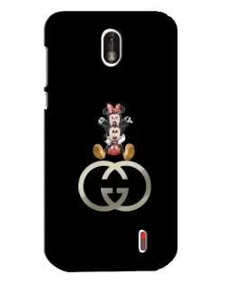 Чехол для Nokia 1 с картинкой «Минни Маус на лого»
