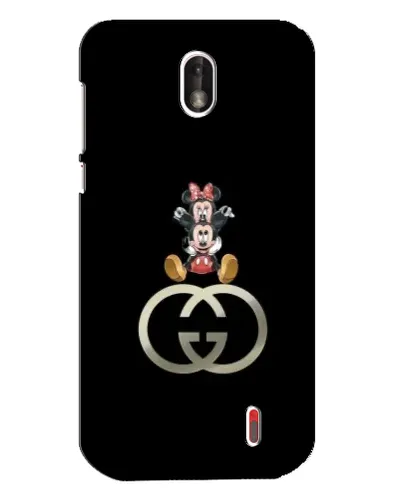 Чехол для Nokia 1 с картинкой «Минни Маус на лого»