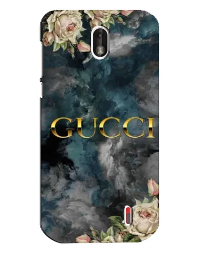 Чехол для Nokia 1 с картинкой «Абстрактные цветы Gucci»